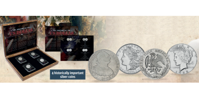 L'histoire du dollar américain en 4 pièces d'argent originales 