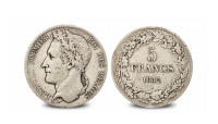 5 Francs d'Argent originaux Léopold Ier | Pièces belges d'il y a plus de 100 ans