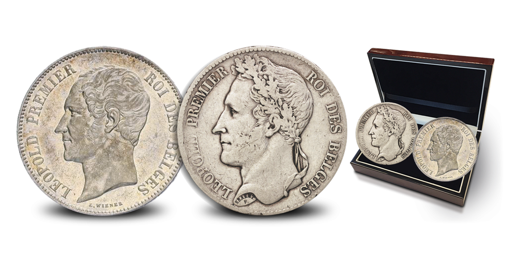 5 Francs d'Argent originaux Léopold Ier | Pièces belges d'il y a plus de 100 ans 5 Francs d'Argent originaux Léopold Ier | Pièces belges d'il y a plus de 100 ans