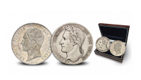 5 Francs d'Argent originaux Léopold Ier | Pièces belges d'il y a plus de 100 ans