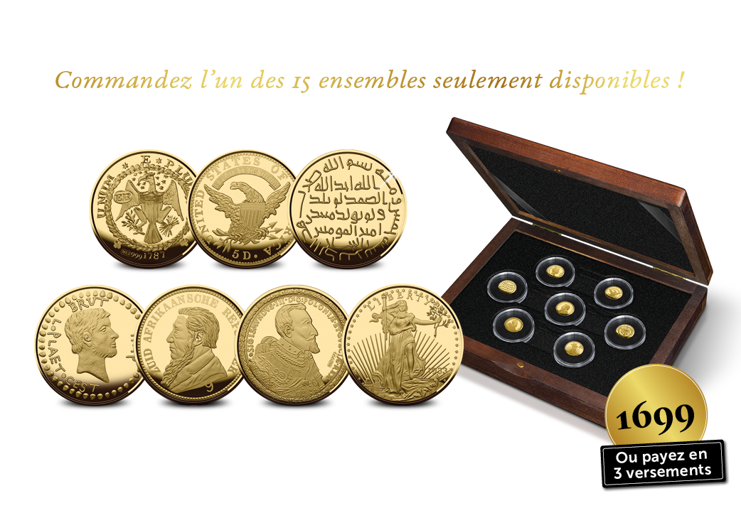 700 € de remise | Les 7 pièces les plus précieuses au monde dans un répliques en or pur 