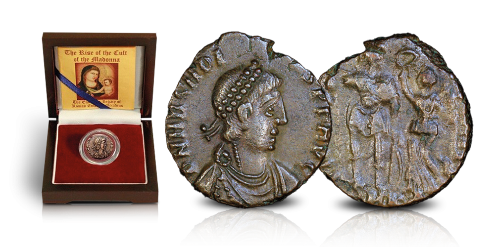 La montée du culte de la Madone Une pièce romaine de bronze
