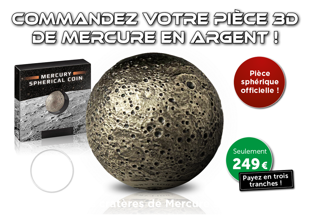 Commandez maintenant votre pièce 3D de Mercure en argent !