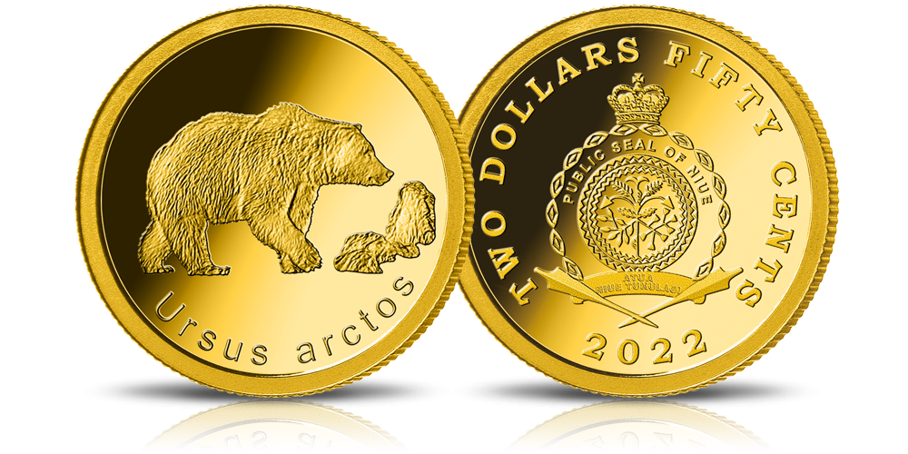 7x Vos Merveilles du Monde Animal en or