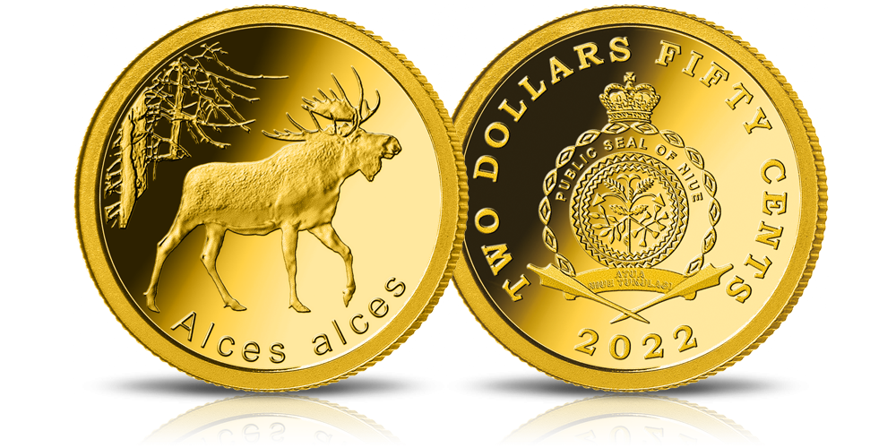 7x Vos Merveilles du Monde Animal en or
