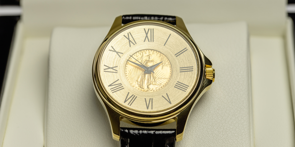 Acheter des pièces en ligne - Bijoux - Montre Homme Aigle Or 1/10 Oz 4
