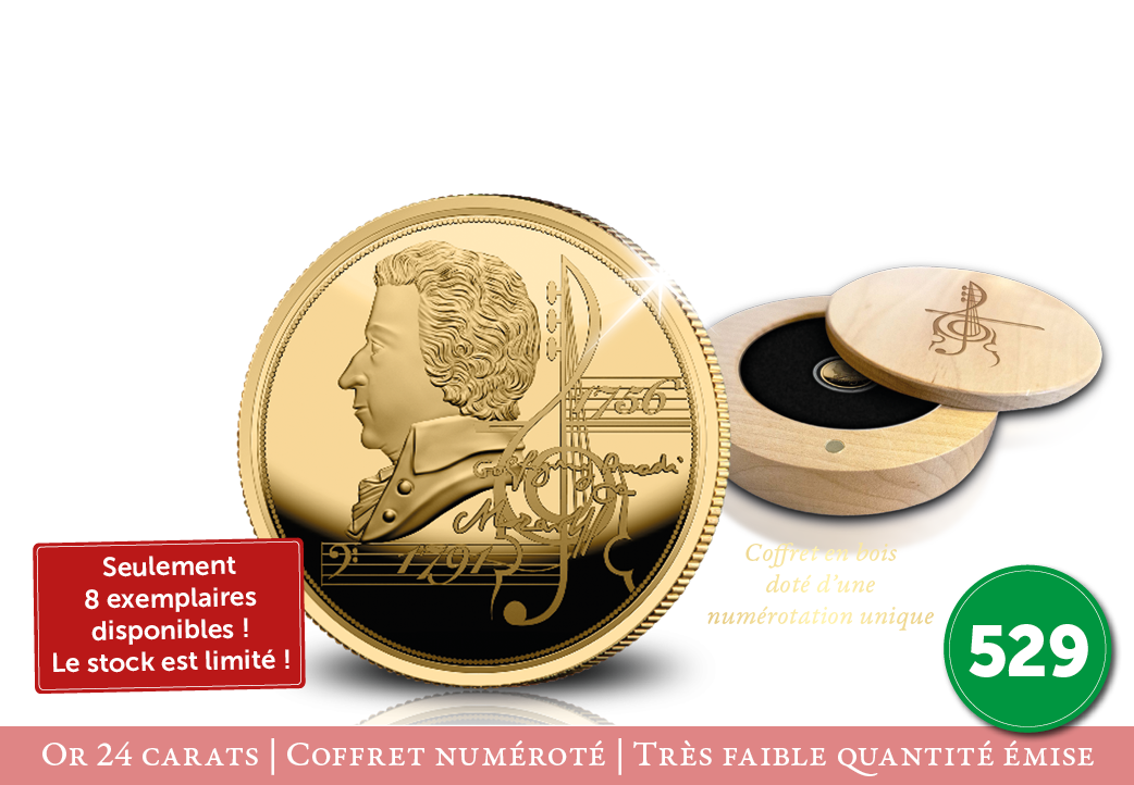 Un digne hommage à Mozart en or massif de 24 carats !