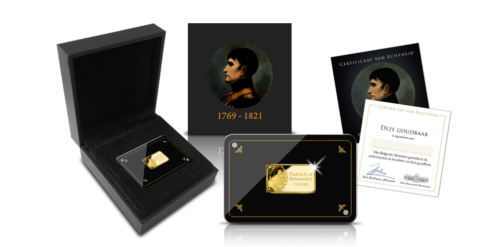 Achetez Des Pieces En Ligne Lingots D Or Lingot D Or Napoleon Or Pur Sans Tva La Maison De La Monnaie Belge