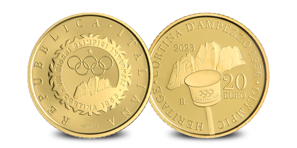Euro d'or sur le thème des Jeux olympiques ! Cortina D'Ampezzo