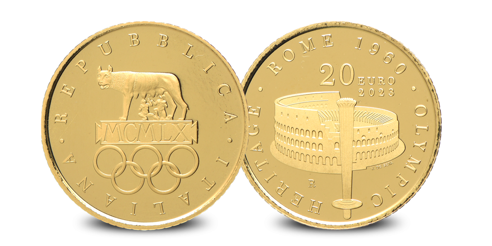 La première pièce olympique en or célébrant les Jeux olympiques d'hiver de 2026 à Rome