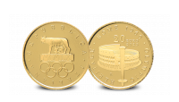 La première pièce olympique en or célébrant les Jeux olympiques d'hiver de 2026 à Rome