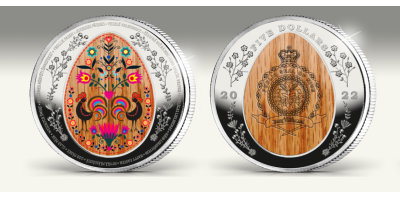 Votre pièce de Pâques en argent pur de plus de 1 once d'or peinte de motifs traditionnels 