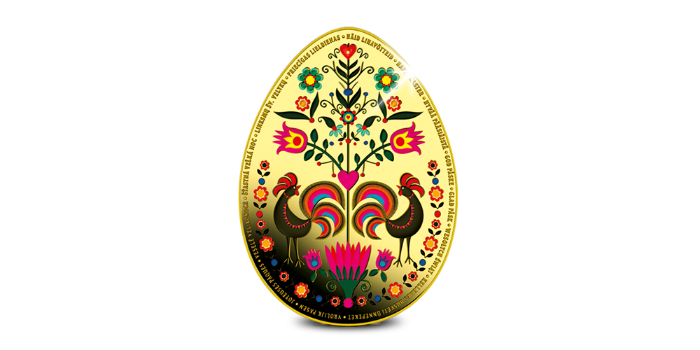 Piece de Paques plaque or pur Piece de Paques plaque or pur
