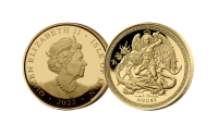Pièce d' Ange 2022 en 1/10 Once avec le portrait de la reine Elizabeth