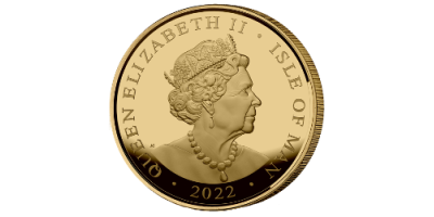 Pièce d' Ange 2022 en 1/10 Once avec le portrait de la reine Elizabeth