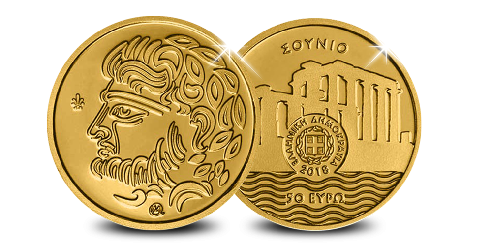 Achetez des pièces - Monnaies en euros - Temple d'Héra en or 24 carats Achetez des pièces - Monnaies en euros - Temple d'Héra en or 24 carats