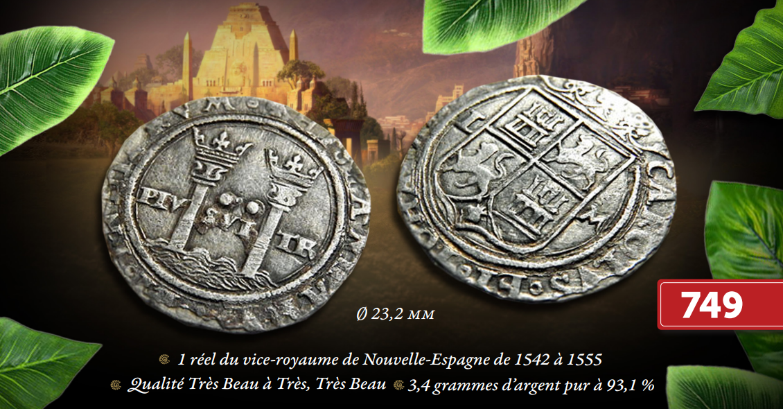 Real d'argent de Charles V frappé en Nouvelle-Espagne 