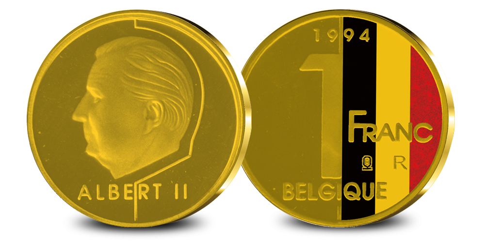 Reproduction des 1 Franc Roi Albert II 1994 Reproduction des 1 Franc Roi Albert II 1994
