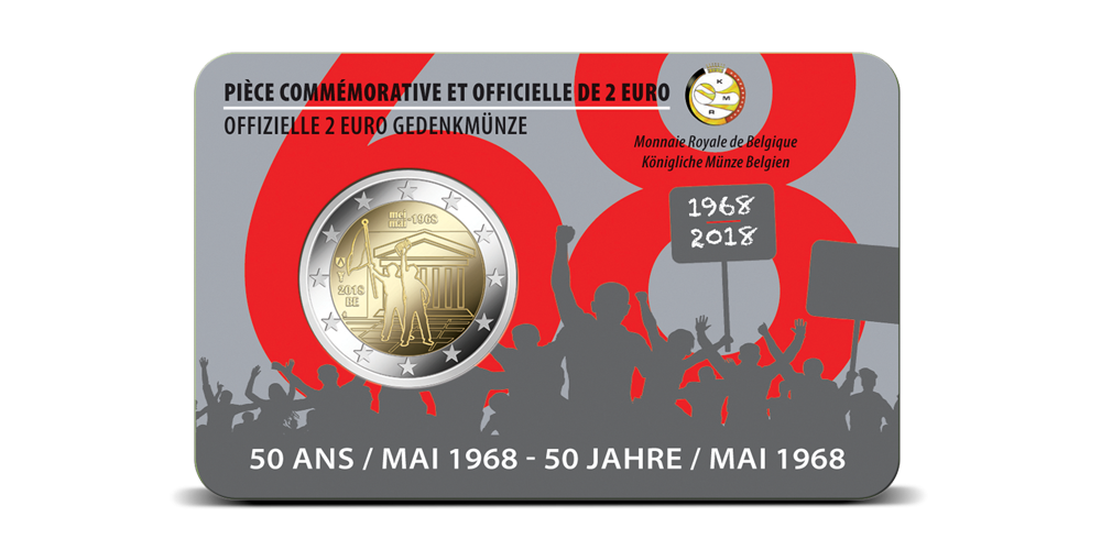 La toute nouvelle pièce commémorative 2 € de 2018 dans une coincard La toute nouvelle pièce commémorative 2 € de 2018 dans une coincard