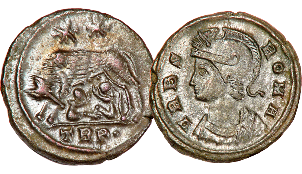 Très ancienne pièce romaine de bronze dans une qualité exceptionnellement élevée Très ancienne pièce romaine de bronze dans une qualité exceptionnellement élevée