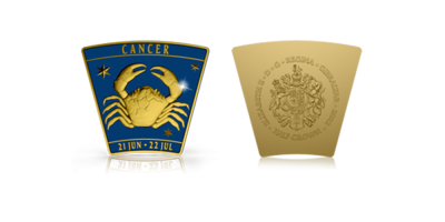 Votre pièce avec le signe du zodiaque Cancer de la tour de l'horloge de la place Saint-Marc à Venise