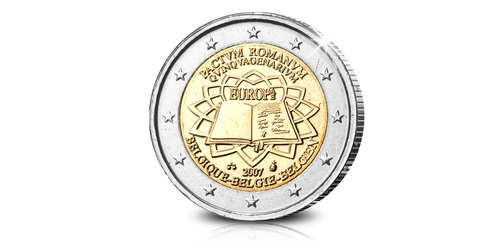 Pièce Commémorative Officielle de 2 Euros: 50 ans du Traité de Rome Pièce Commémorative Officielle de 2 Euros: 50 ans du Traité de Rome