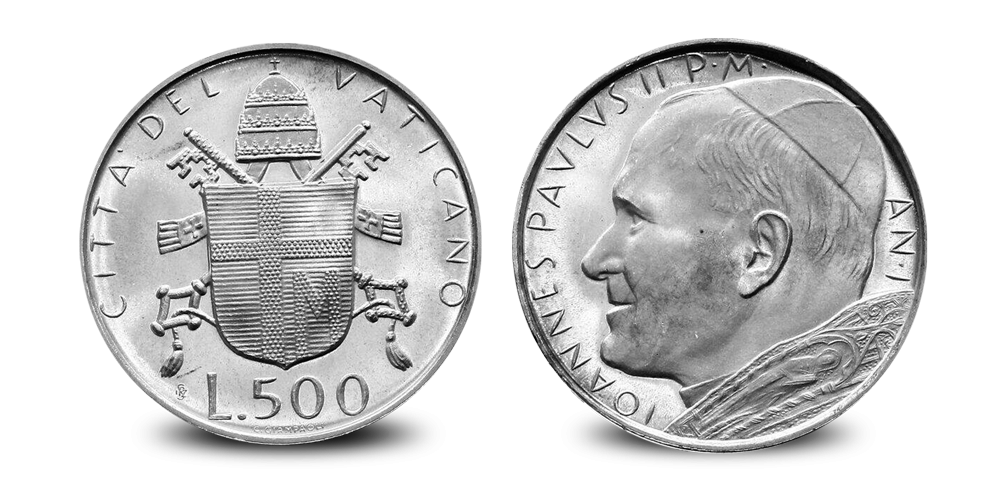 Ensemble Trois Papes en argent
