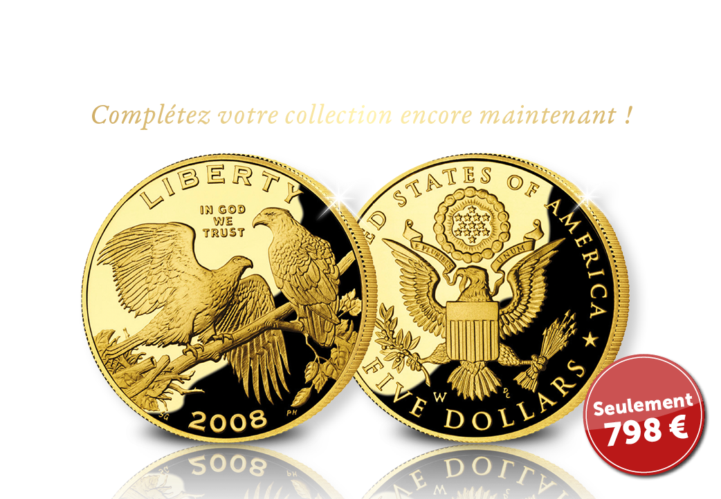 Les 5 Dollars type Bald Eagle - pour votre dossier de collection