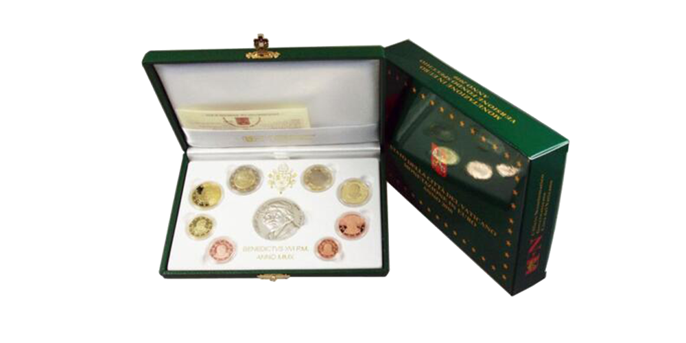 ensemble de pièces en euros de la Cité du Vatican 2010 en qualité Belle Epreuve