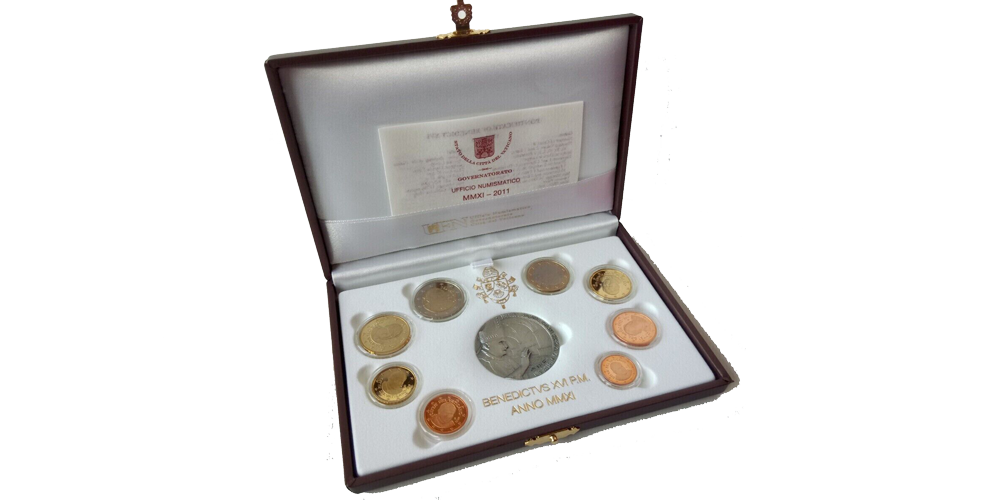 ensemble de pièces en euros de la Cité du Vatican 2011 en qualité Belle Epreuve ensemble de pièces en euros de la Cité du Vatican 2011 en qualité Belle Epreuve