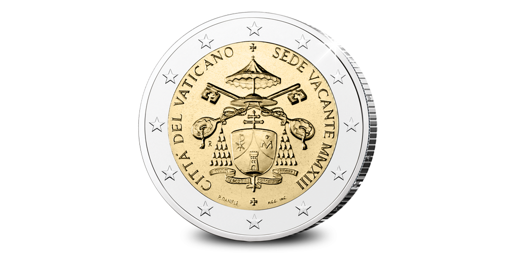 La pièce de 2 Euros de la Cité du Vatican de 2013 – Sede Vacante La pièce de 2 Euros de la Cité du Vatican de 2013 – Sede Vacante