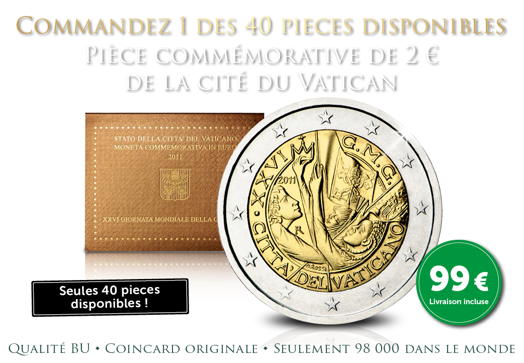 De la Cité du Vatican - Piece commémorative de 2 €